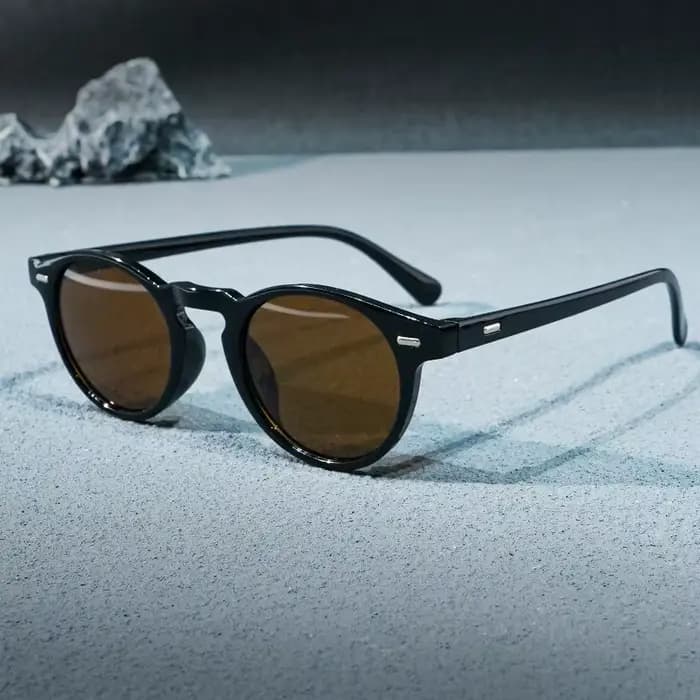 1 paire de lunettes rondes rétro unisexes