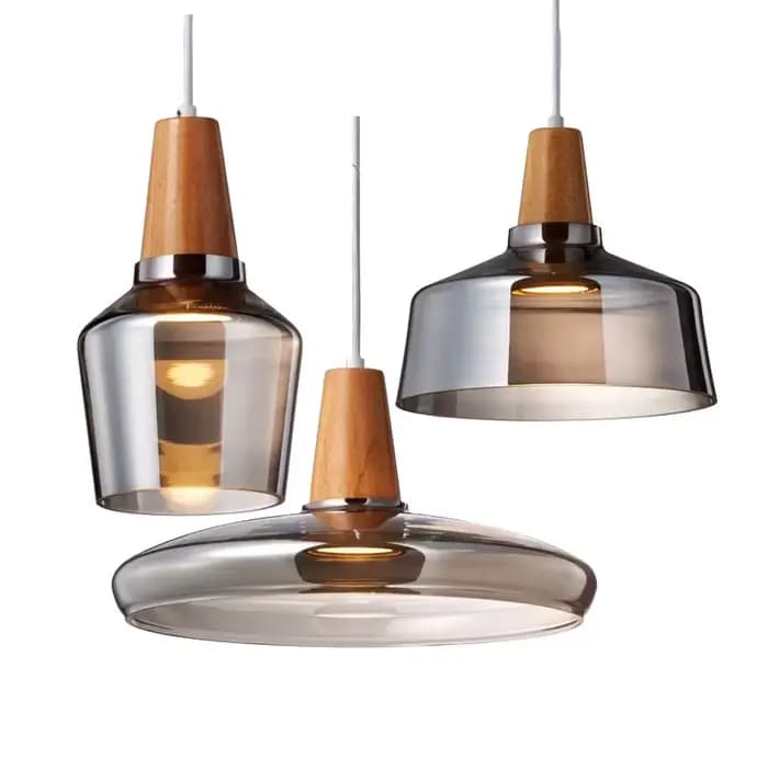 Lampe LED Suspendue en Verre au Design Nordique Rétro Vintage, Luminaire Décoratif d'Nik, Idéal pour un Loft, une Allée, un Bar ou une Chambre à Coucher