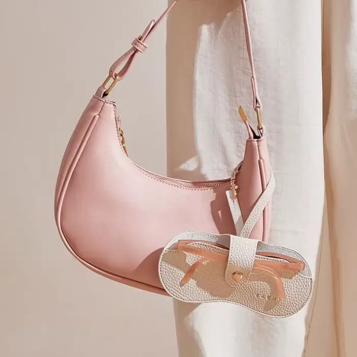 Pochette pour lunettes de soleil en cuir PU