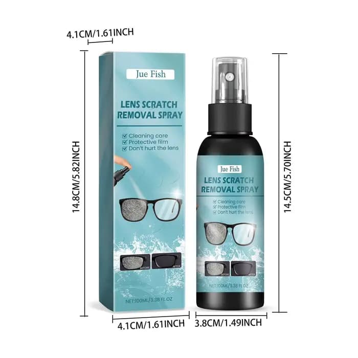 Spray nettoyant pour verres pour les yeux 2 en 1