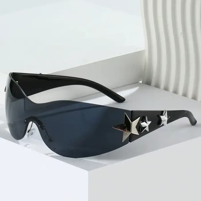 Lunettes de soleil à grande monture décorative pour hommes et femmes
