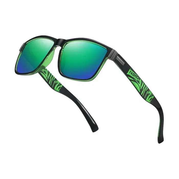 Lunettes de soleil carrées unisexes vintage à motif unique