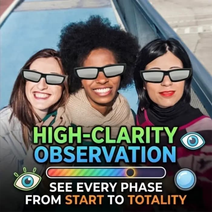Lunettes d'observation d'éclipse solaire sûres