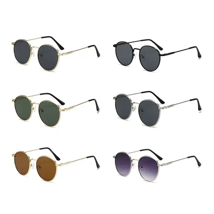 Lunettes de soleil rondes vintage pour hommes