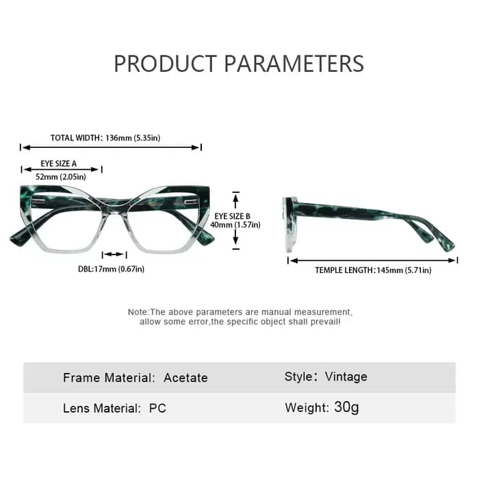 Lunettes optiques œil de chat rétro