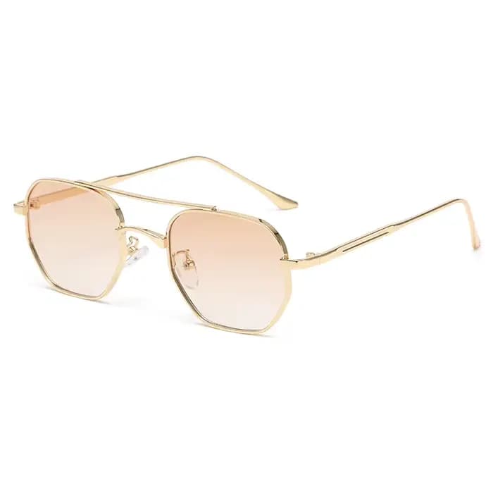 Lunettes de soleil à monture métallique double pont pour hommes et femmes