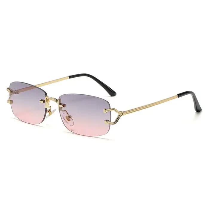 Lunettes de soleil carrées découpées en diamant
