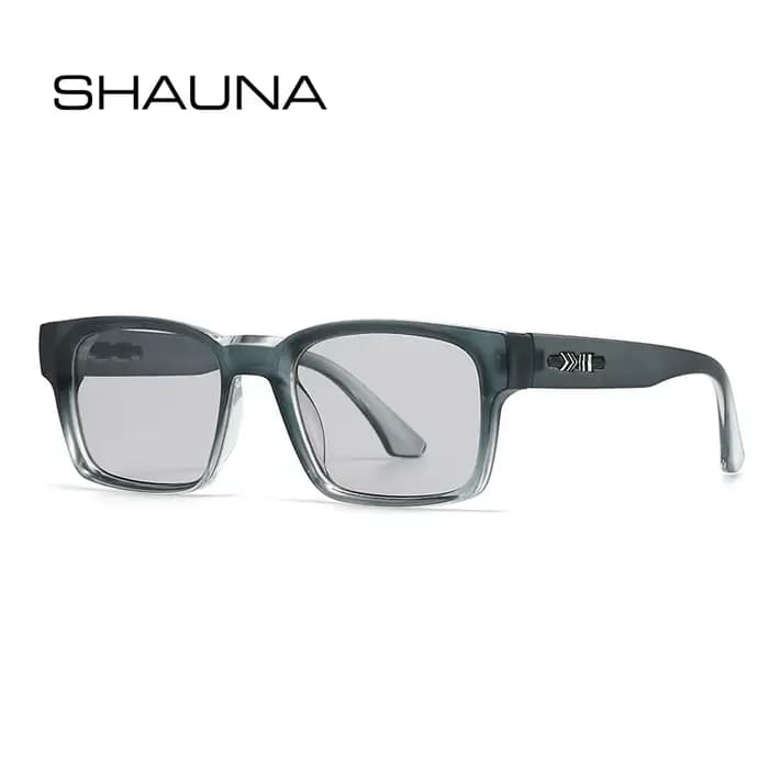 SHAUNA mode femmes lunettes de soleil carrées dégradé nuances UV400 rétro Rivets hommes tendance vert foncé lunettes de soleil