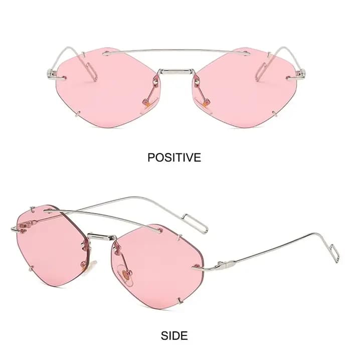 Lunettes de soleil hexagonales vintage