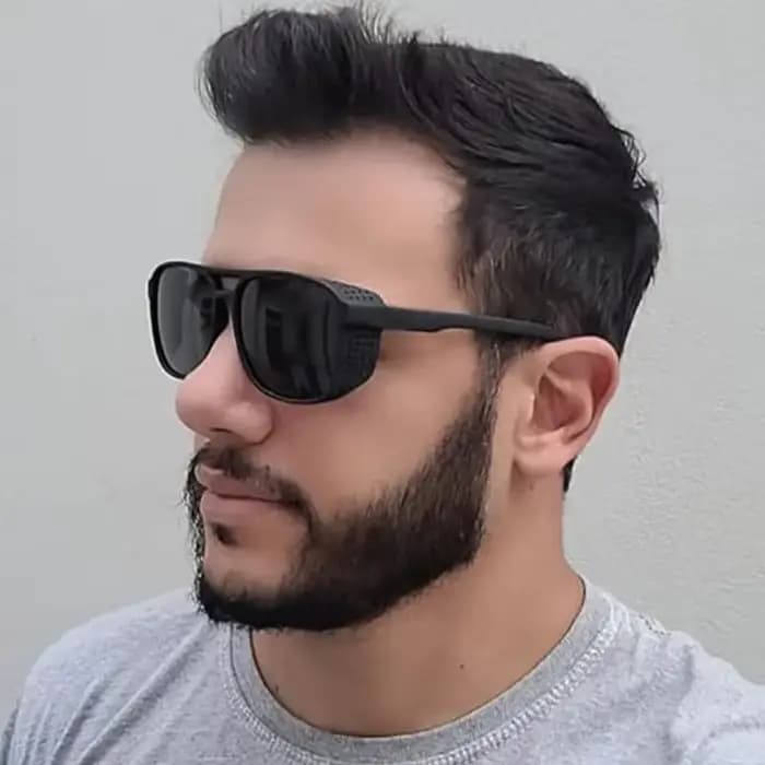 1 paire de lunettes de soleil classiques style steampunk pour hommes et femmes