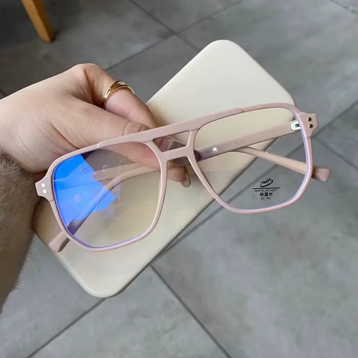 2025 nouvelles lunettes de myopie vertes surdimensionnées à la mode femmes hommes rétro Anti rayons bleus
