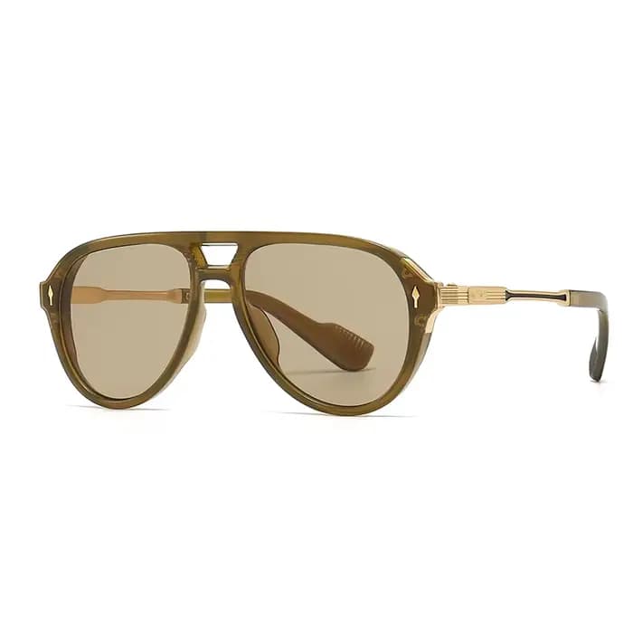 Lunettes de soleil aviateur rétro avec double pont