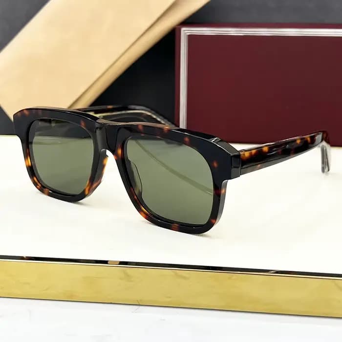 Lunettes de soleil YVES faites à la main de haute qualité 2025 – Nouveau cadre carré rétro UV400 – Luxe discret – Mode unisexe