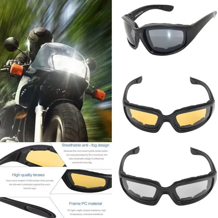 Lunettes d'équitation de moto, protection des yeux, cool, anti-poussière, lunettes de soleil de scooter, lunettes d'équitation de moto, engrenages de protection