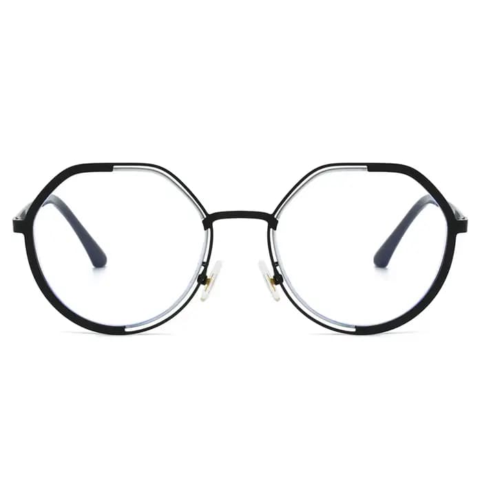 Lunettes rondes hexagonales élégantes