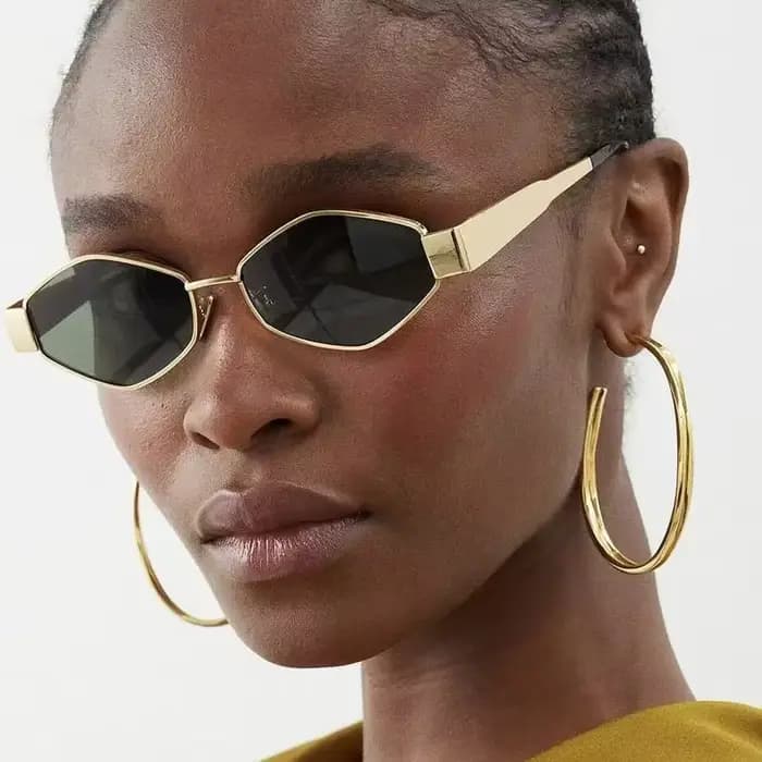 Mode hexagone lunettes de soleil femmes 2025 marque de luxe Design Unique polygone