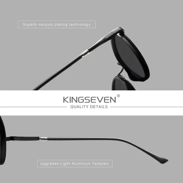 KINGSEVEN Vintage lunettes de soleil conduite en plein air cadre rond hommes femmes