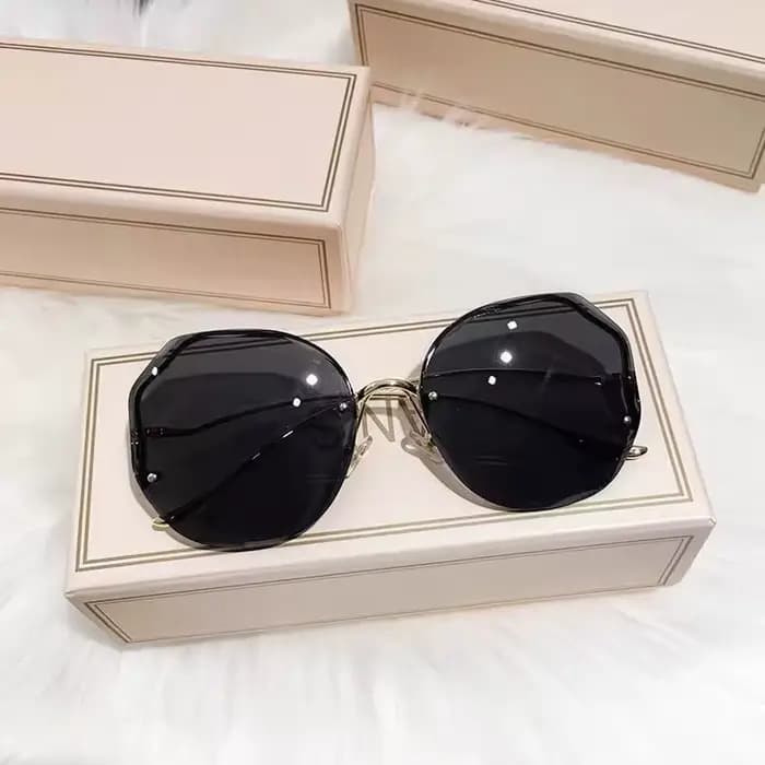 Lunettes de soleil polygone sans bords pour femmes