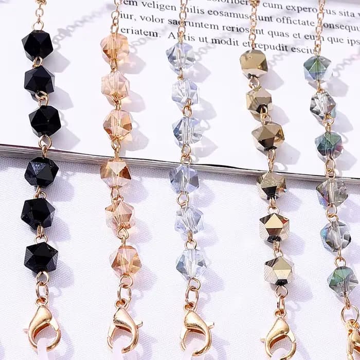 Lunettes de soleil en perles de cristal pour femmes