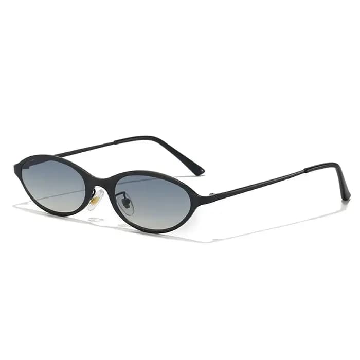 Lunettes de soleil rétro polyvalentes à monture ovale