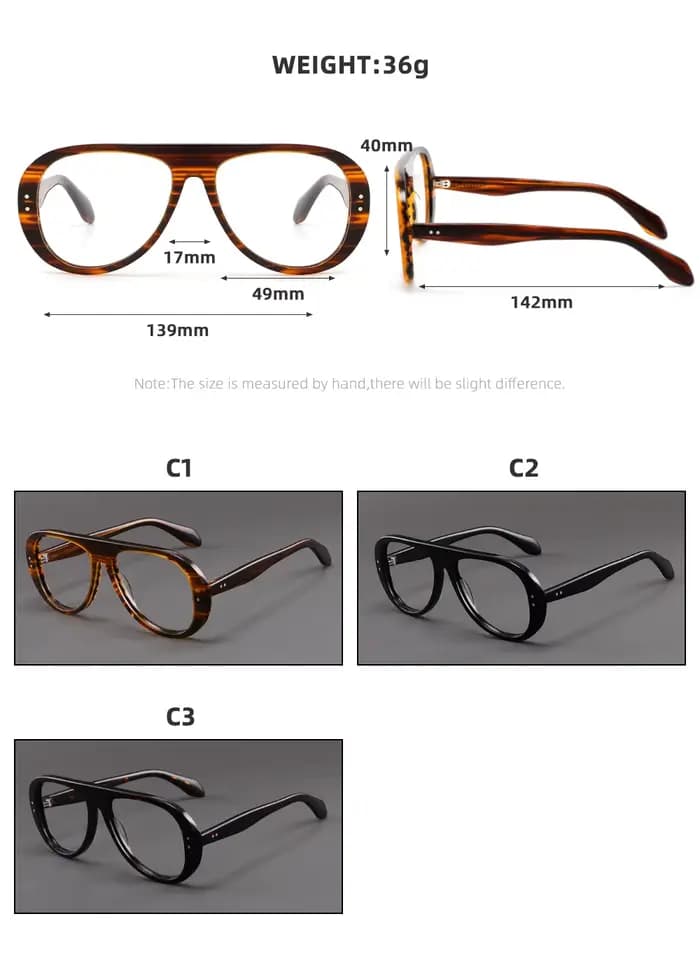 Monture optique de luxe en acétate pour homme et femme