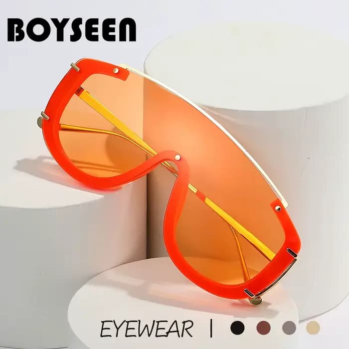 Lunettes de soleil intégrées à grand cadre pour hommes et femmes