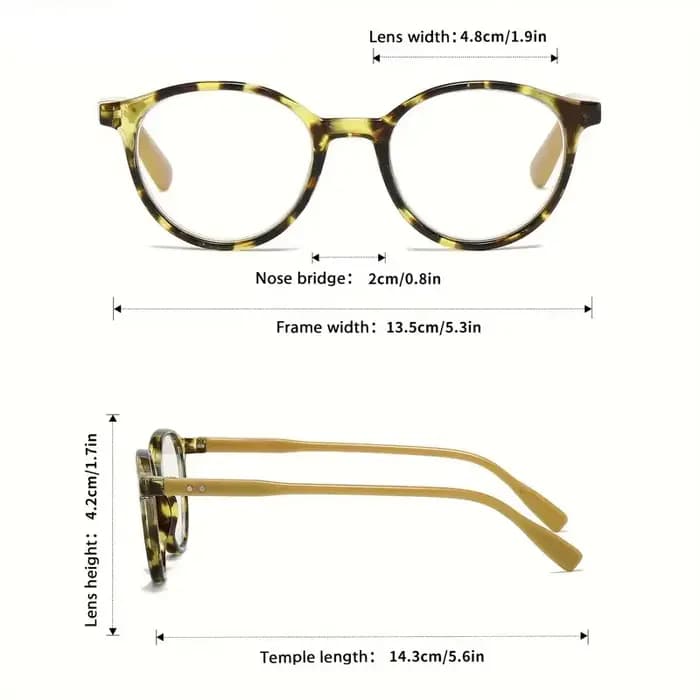 Lunettes rondes vintage de style décontracté