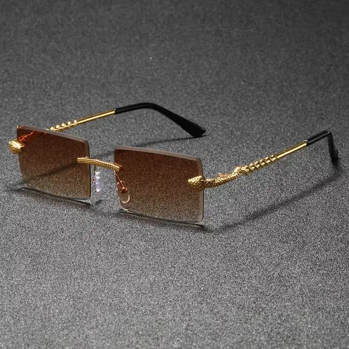 Lunettes de soleil rectangulaires sans cadre