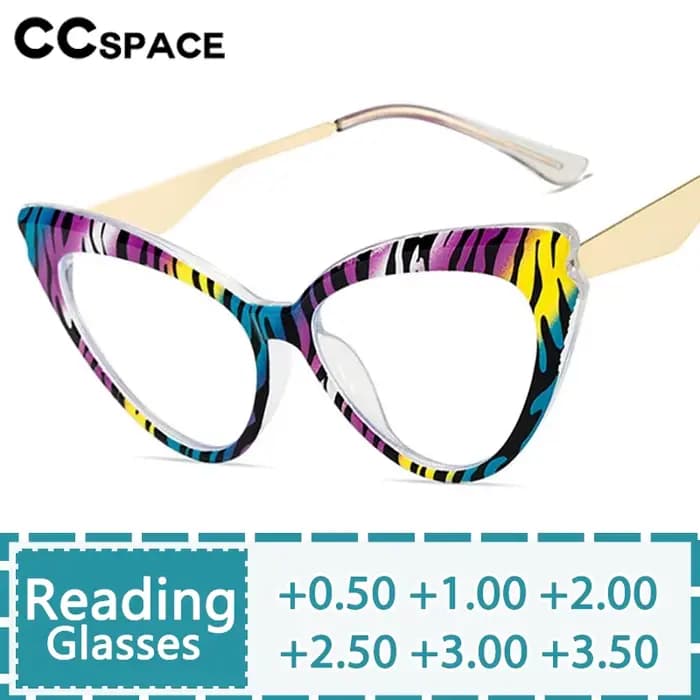 Lunettes de lecture à rayures colorées pour femmes