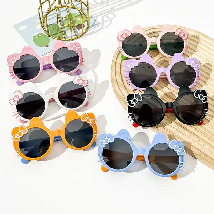 Lunettes de soleil d'été ornées d'arc pour filles