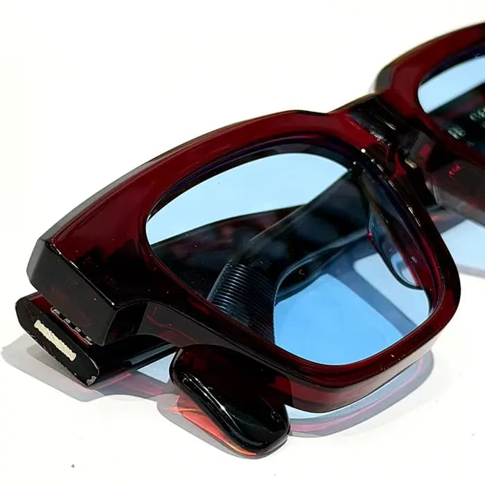 Lunettes de soleil FELLINI classiques noires patchwork pour hommes