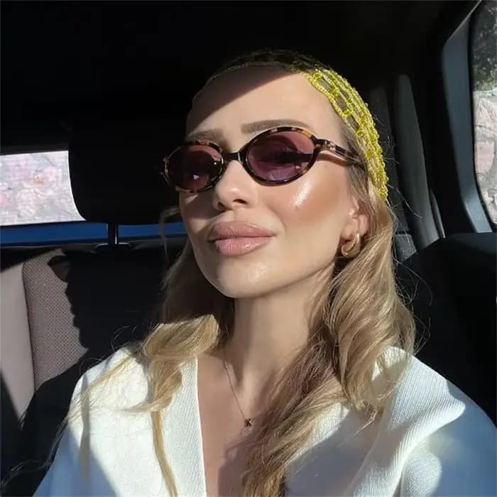 Lunettes de soleil léopard ovales unisexes