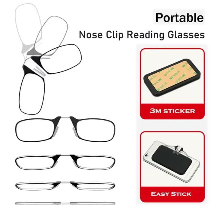 Pince-nez lunettes de lecture portables sans monture ultra-mince