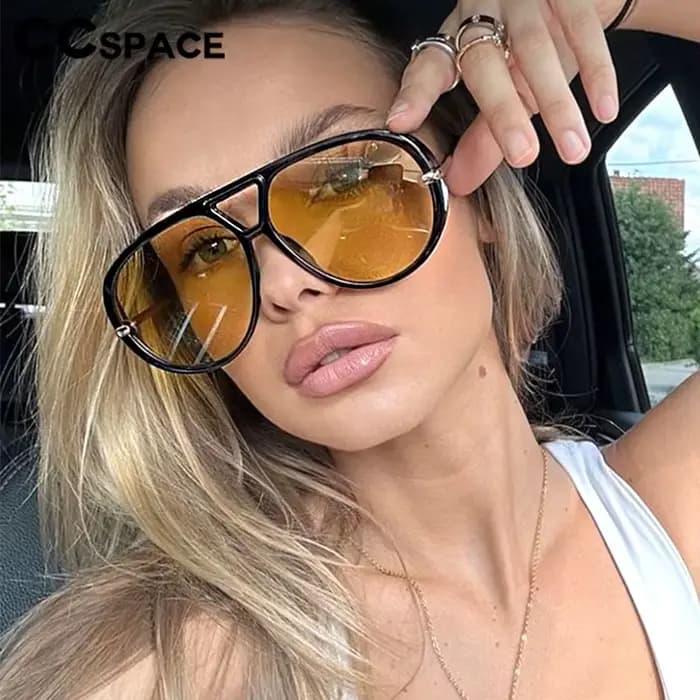 Femmes marque concepteur De luxe lunettes De soleil sexe Vintage surdimensionné