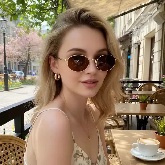 Lunettes de soleil Steampunk ovales et petites