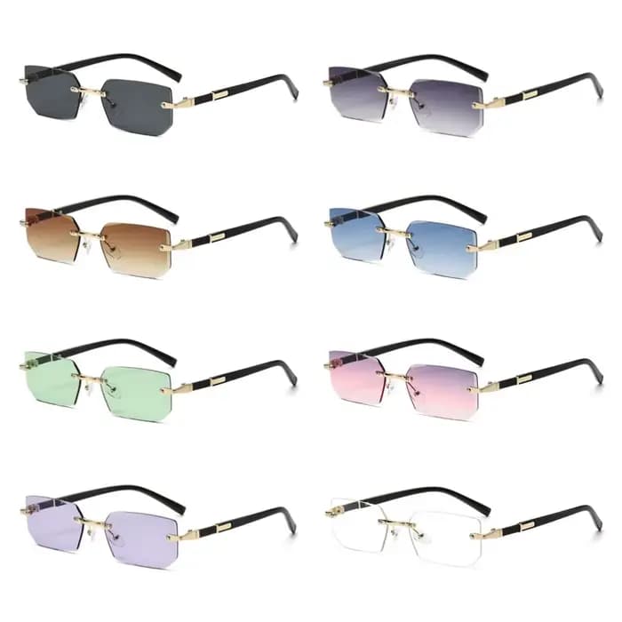 Lunettes de soleil carillon sans monture pour hommes et femmes