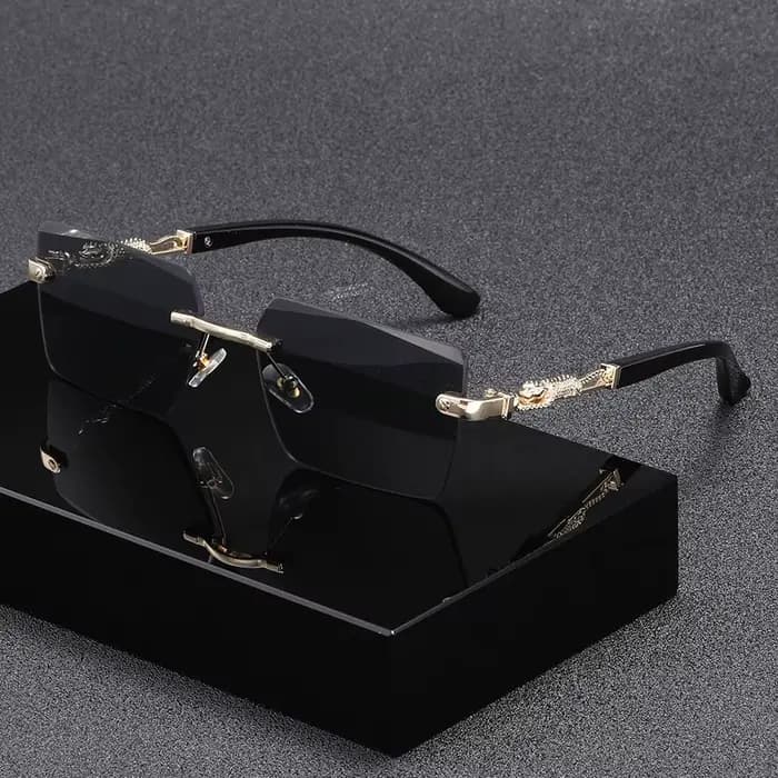 Lunettes de mode tendance personnalisées sans cadre pour hommes et femmes adaptées aux fêtes