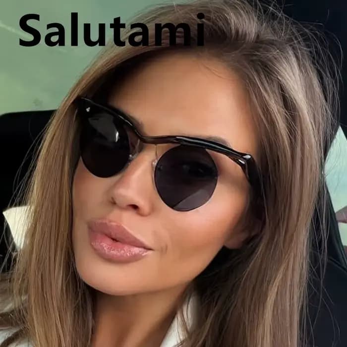 Lunettes de soleil rondes sans monture pour femmes