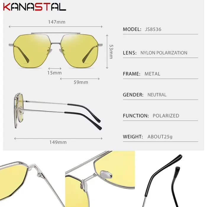 Hommes Vision nocturne lunettes de soleil UV400