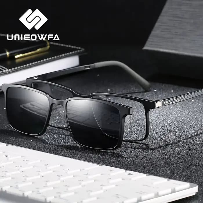 Monture de lunettes à clip magnétique myopie pour hommes