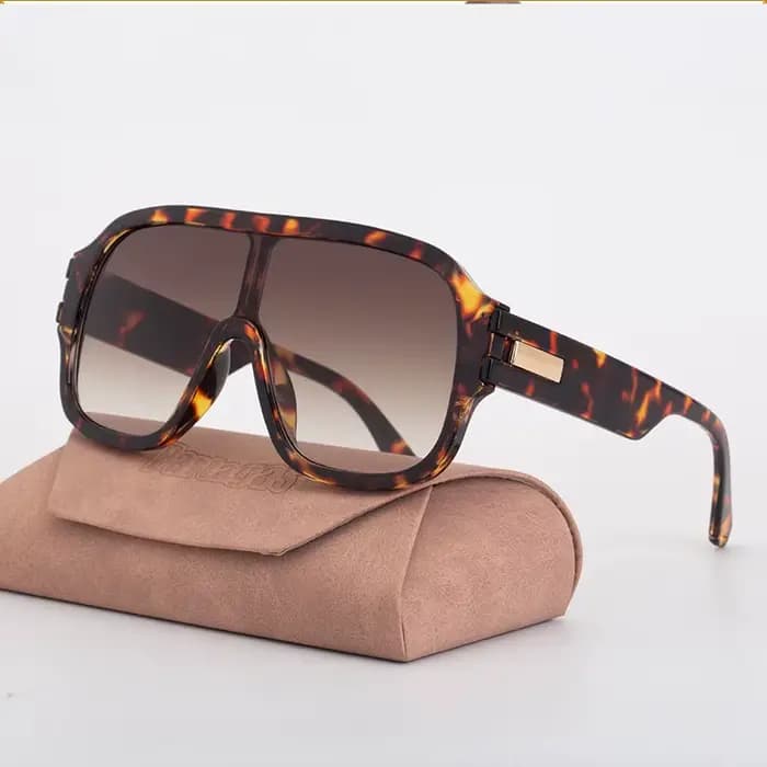 Vintage marque de luxe concepteur de mode surdimensionné carré lunettes de soleil hommes femmes classique grand cadre