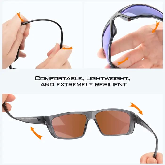 Huzzah Lunettes de soleil de sport polarisées pour hommes et femmes