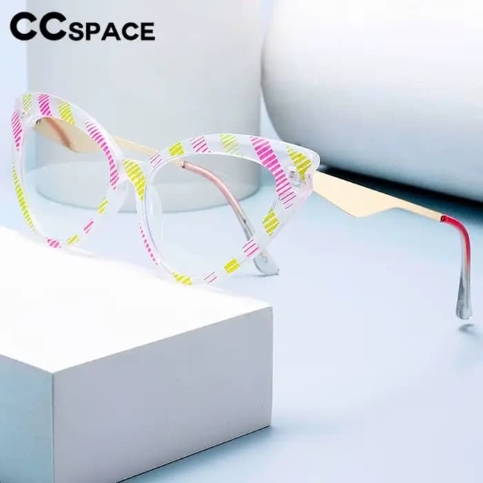 Lunettes de lecture à rayures colorées pour femmes