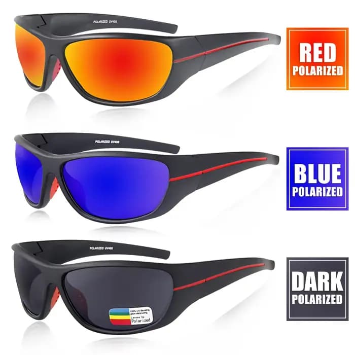 QUESHARK hommes femmes HD polarisé Sport pêche lunettes de soleil UV400 Anti-éblouissement randonnée