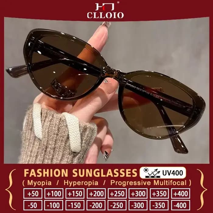 CLLOIO Premium oeil de chat mode Prescription myopie lunettes de soleil femmes conduite plage