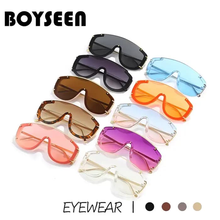 Lunettes de soleil intégrées à grand cadre pour hommes et femmes