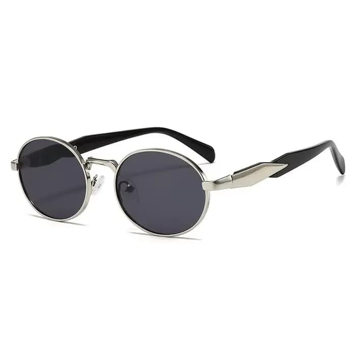 Lunettes de soleil vintage ovales en métal