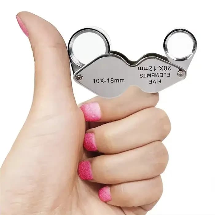 Loupe Miniature double lentille 10x 20x Loupes pour bijoux pierres précieuses timbres pièces de monnaie montres modèles Loupe
