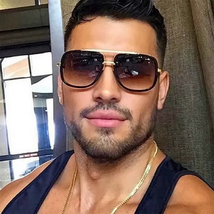 Classique marque concepteur plat haut miroir lunettes de soleil carré or mâle femme Superstar surdimensionné hommes