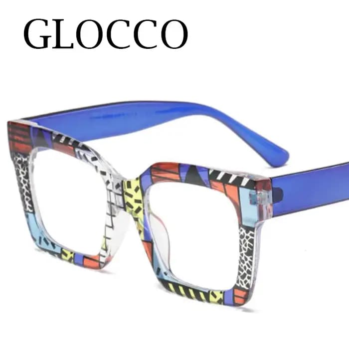 Lunettes de lecture surdimensionnées à rayures colorées pour femmes et hommes